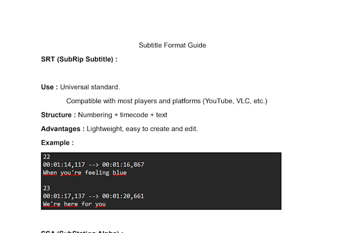 subtitles for your videos
